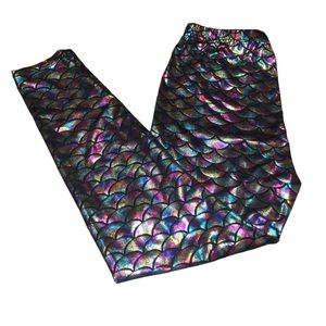 Metallic Leggings, Under The Sea, Mermaid, Fish Scales, Costume, Dress Up, M